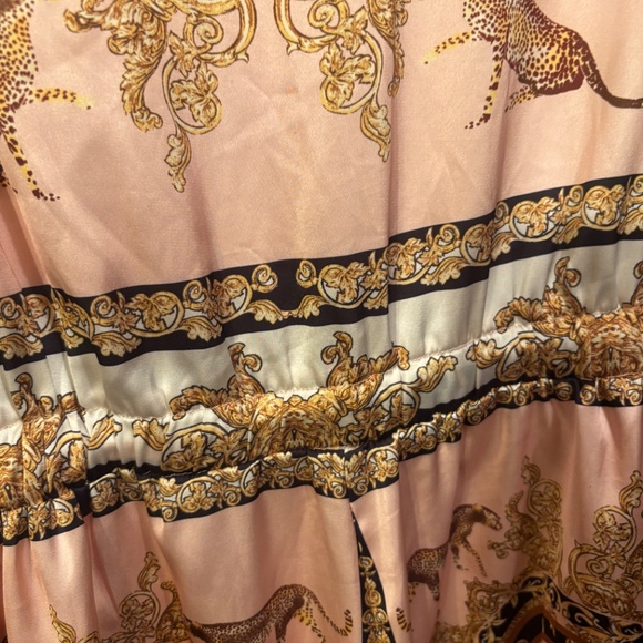 No1Los Angeles Paisley romper long sleeves elastic waist zip up S long sleeves - Picture 7 of 14